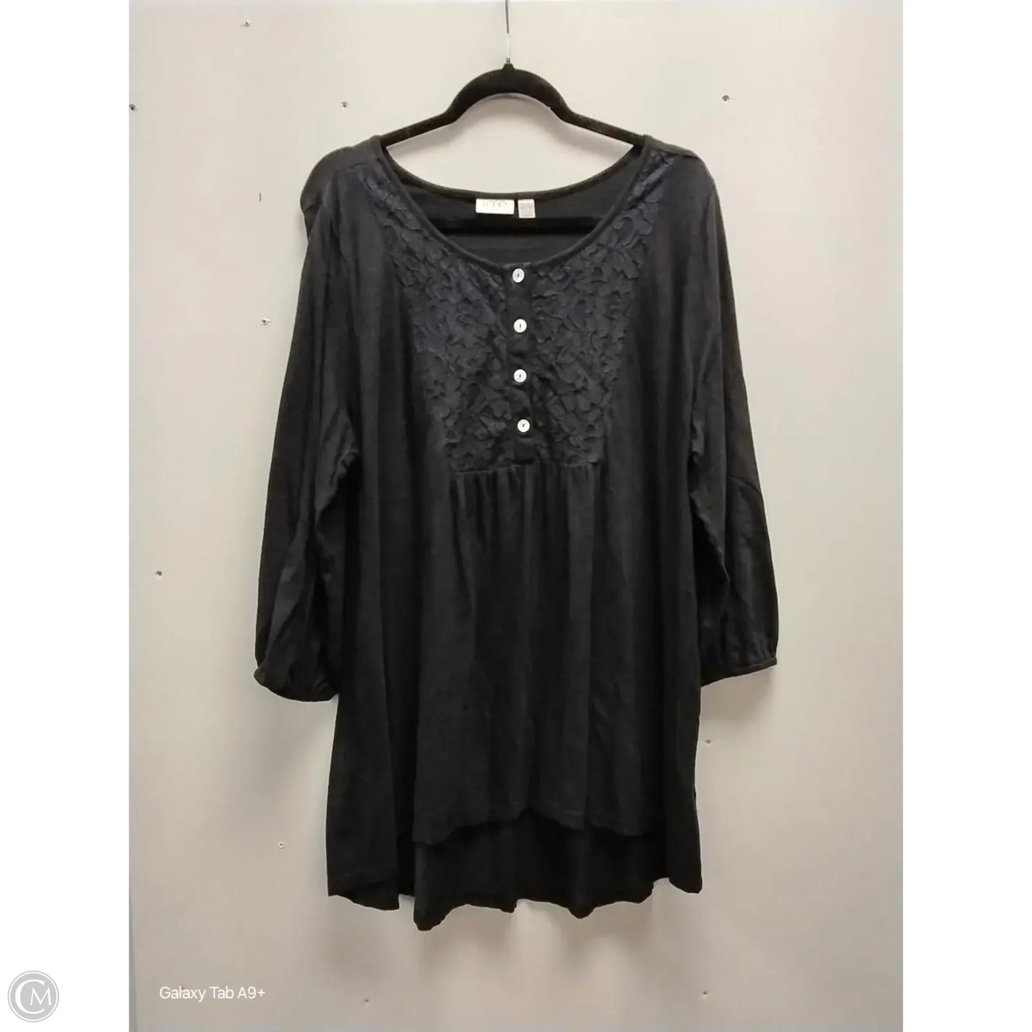 Top Long Sleeve By Logo In Black, Size: Xl