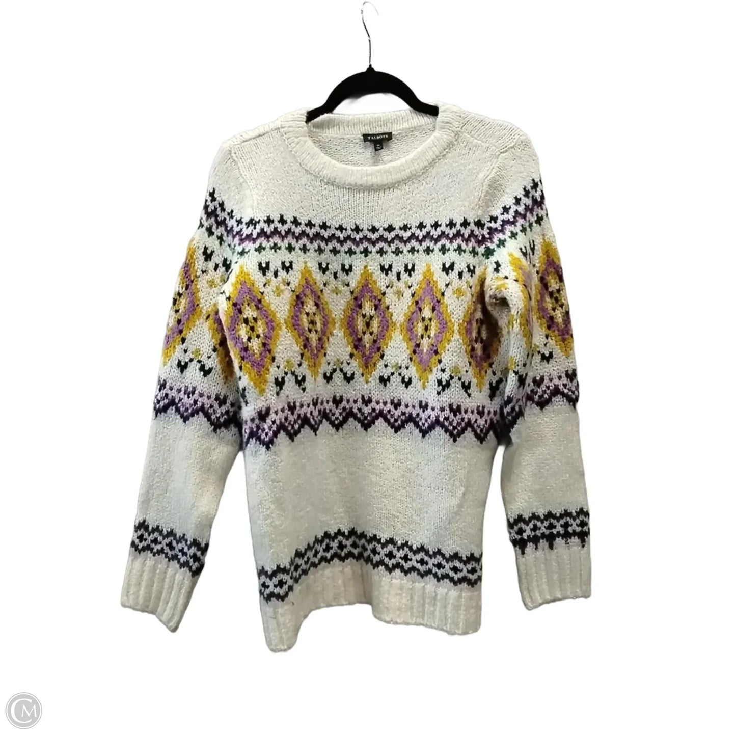 Sweater By Talbots In White, Size: M