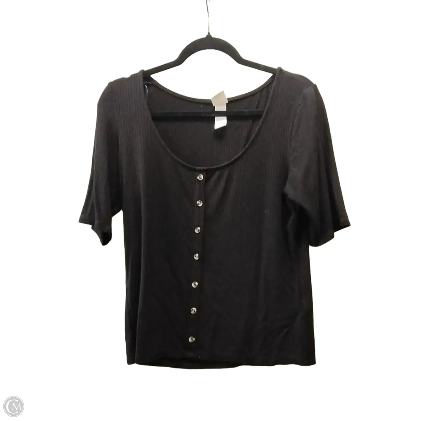 Top Long Sleeve By H&m In Black, Size: L