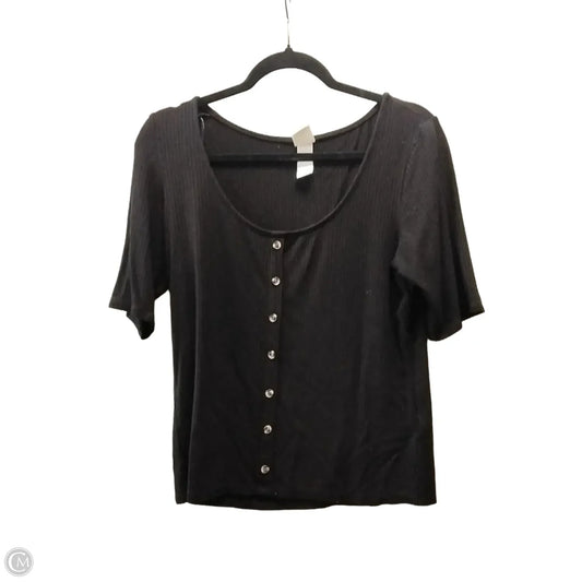 Top Long Sleeve By H&m In Black, Size: L