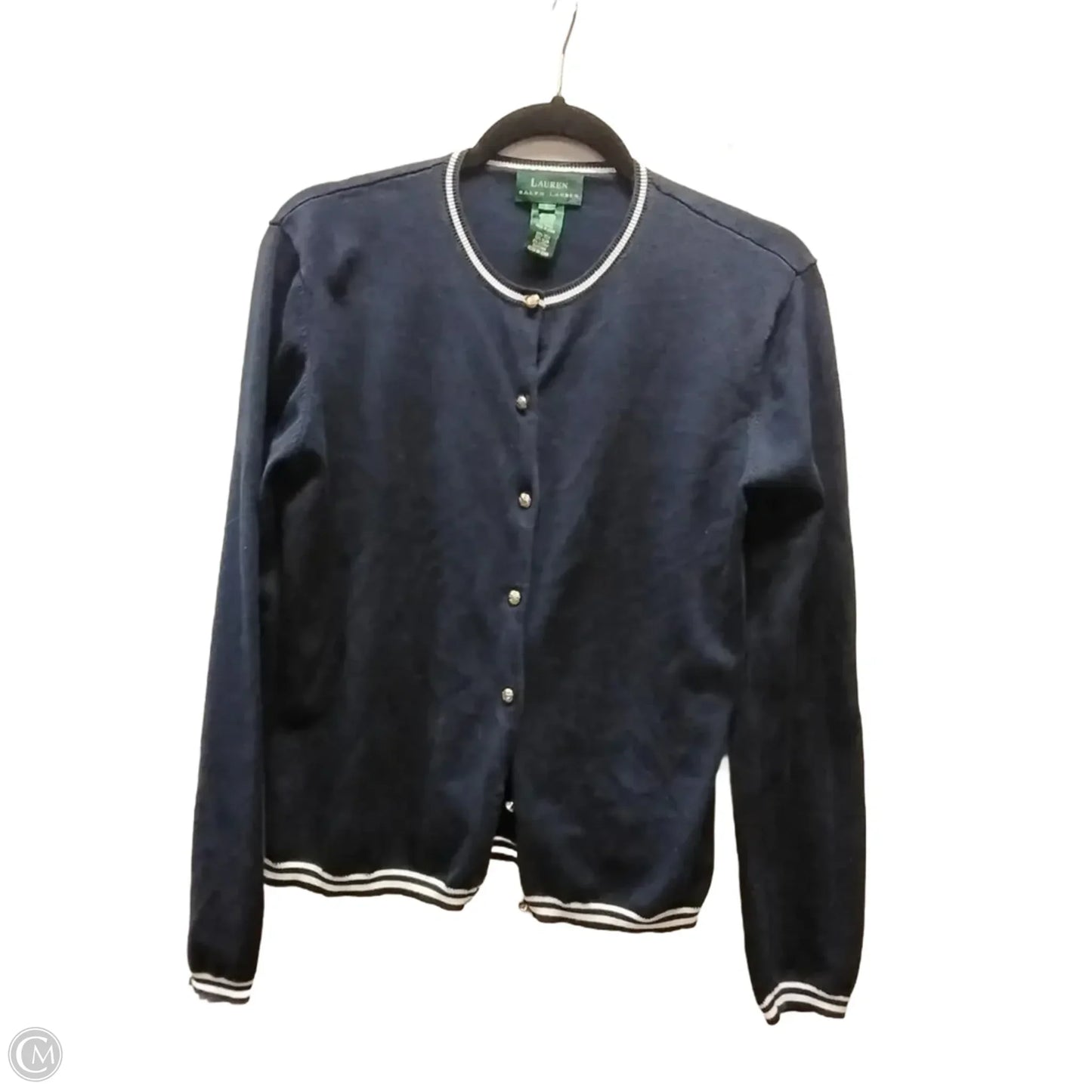 Cardigan By Lauren By Ralph Lauren In Blue, Size: L