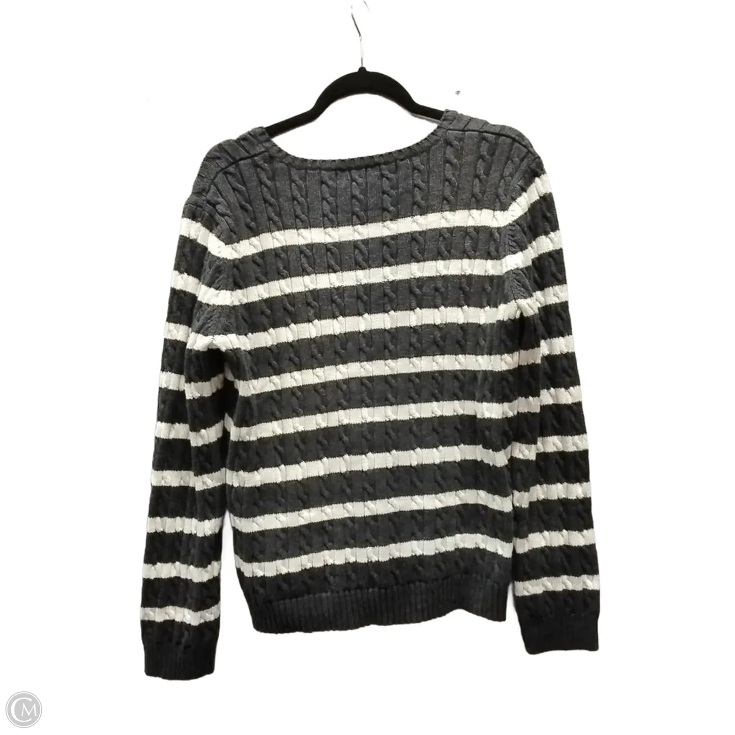 Sweater By Lauren By Ralph Lauren In Striped Pattern, Size: Xl