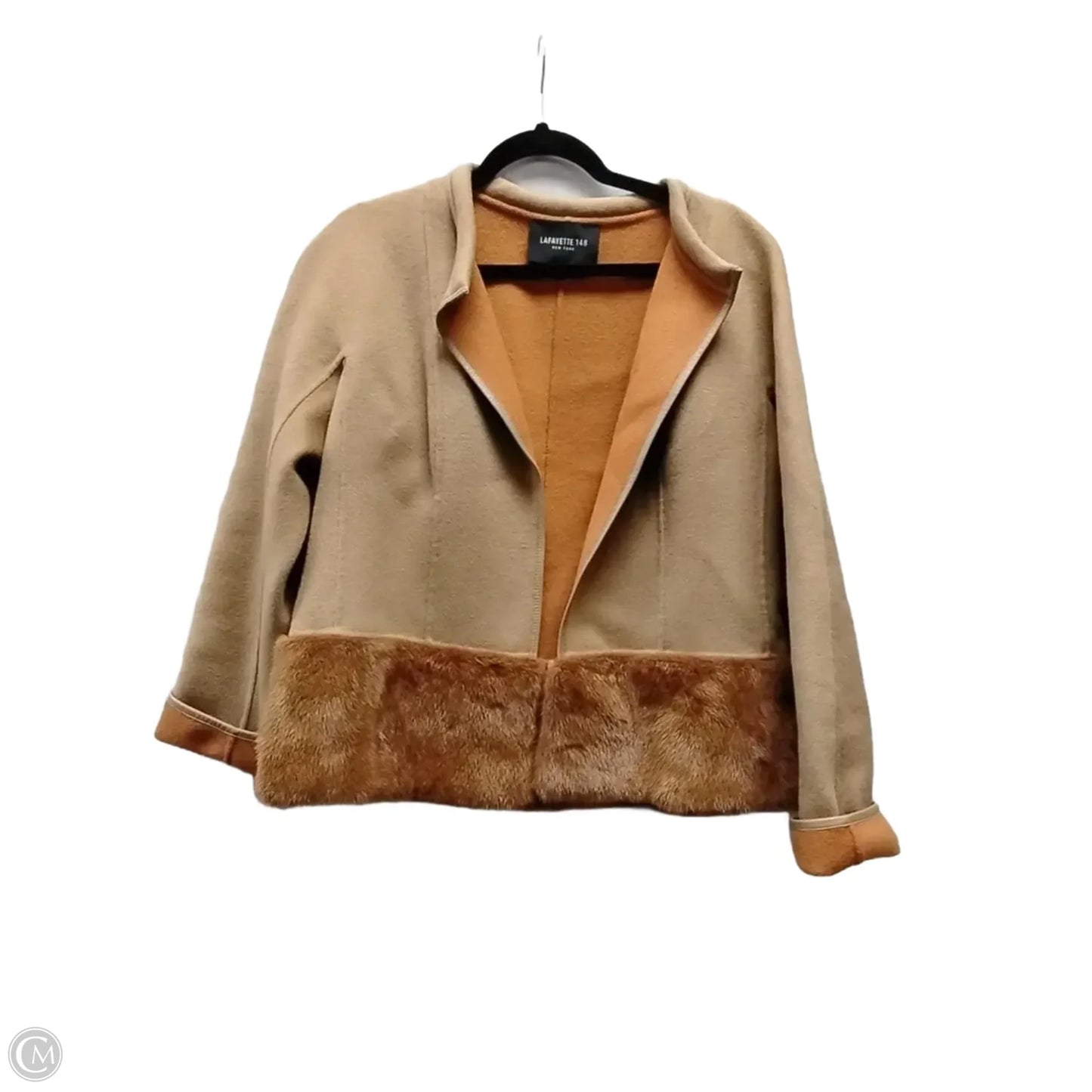 Coat Designer By Lafayette 148 In Brown, Size: M