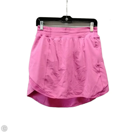 Athletic Skort By Lululemon In Pink, Size: 8