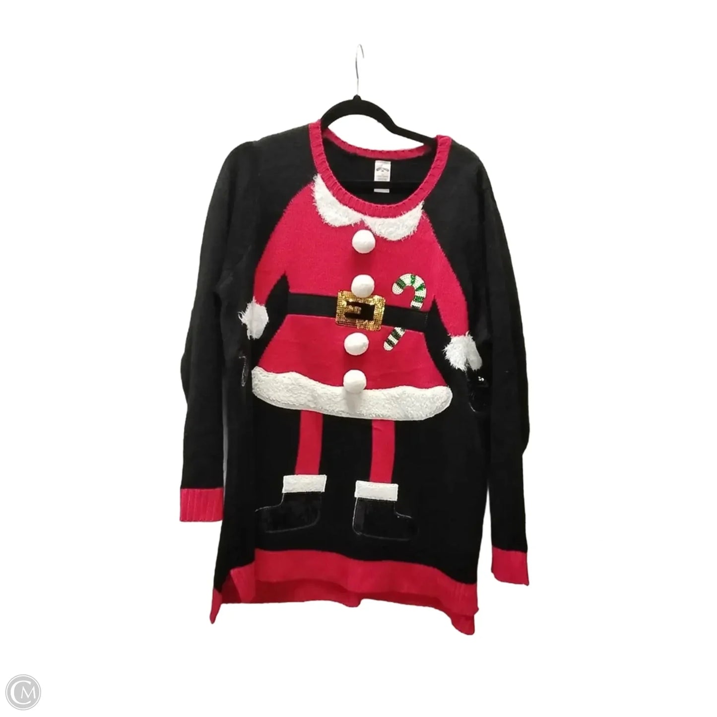Sweater By Holiday Time In Black, Size: 2x