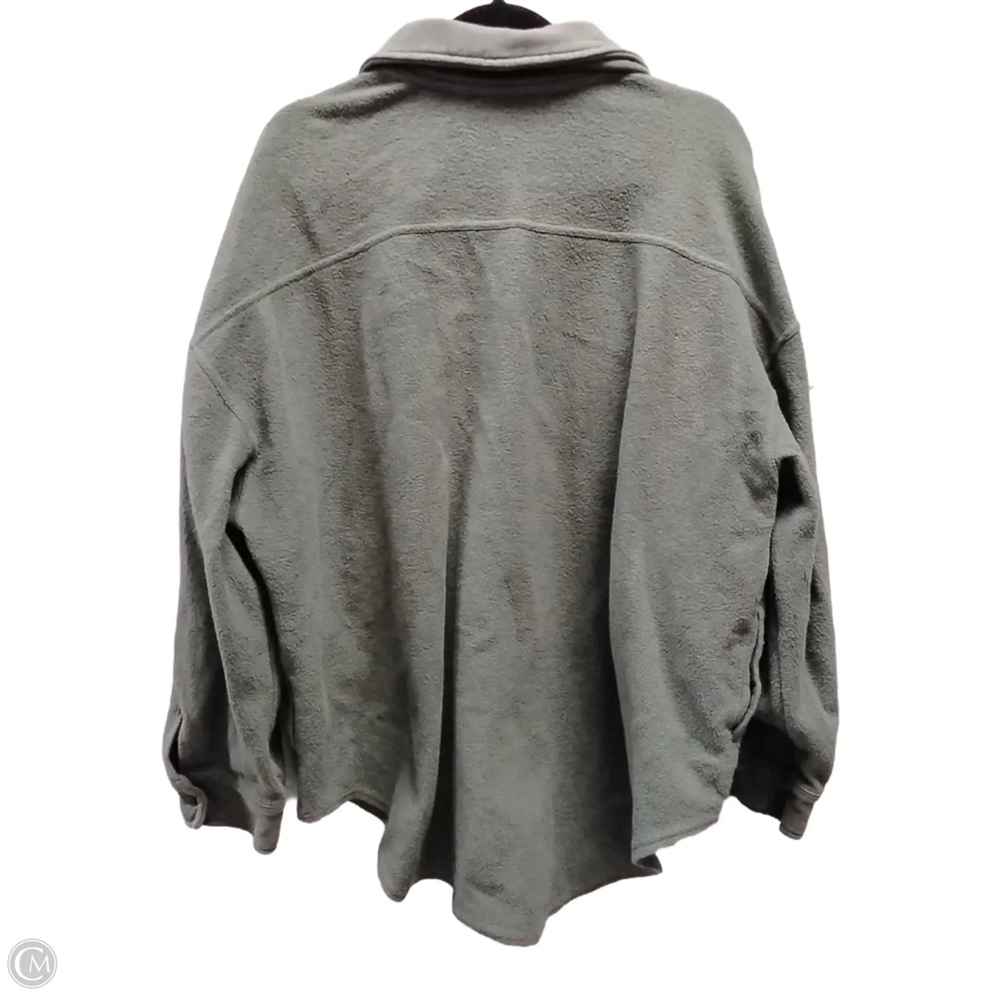 Jacket Shirt By Terra & Sky In Green, Size: 1x