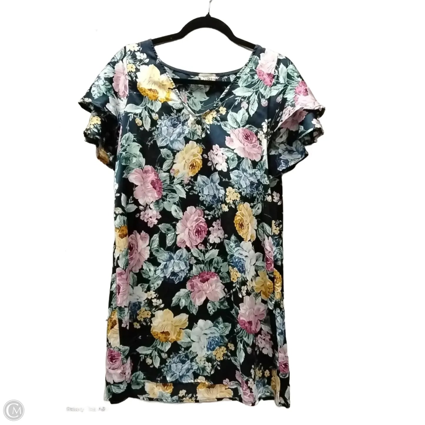 Top Short Sleeve By Bibi In Floral Print, Size: M