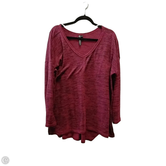 Top Long Sleeve By Clothes Mentor In Red, Size: 1x