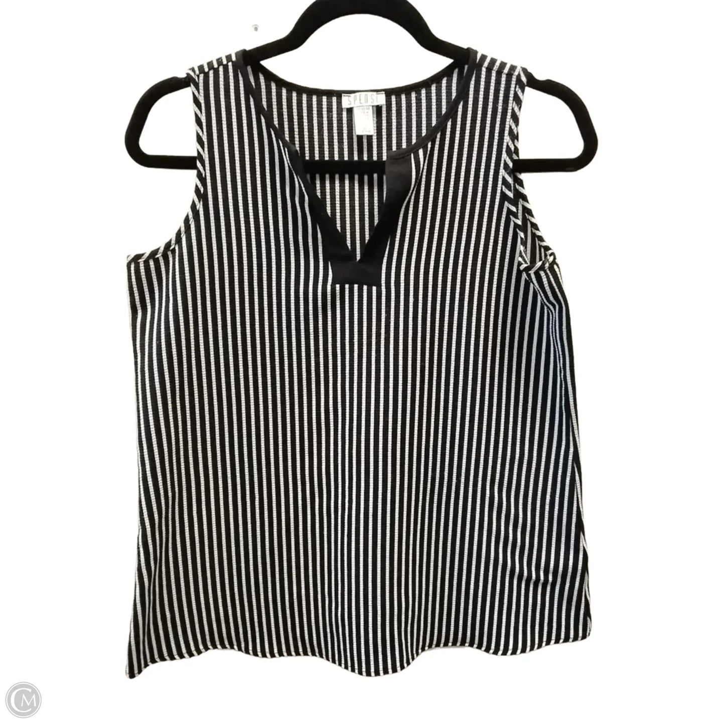 Top Sleeveless By Spense In Striped Pattern, Size: M