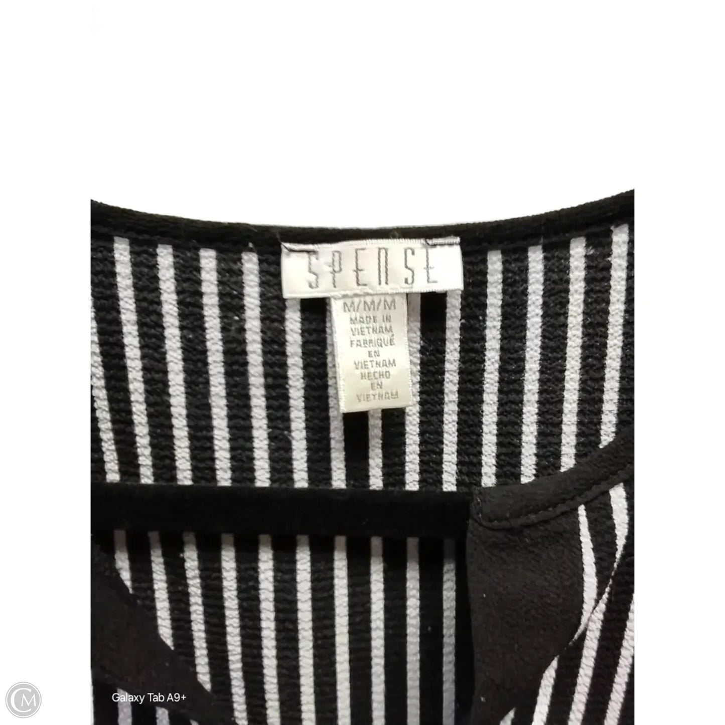 Top Sleeveless By Spense In Striped Pattern, Size: M