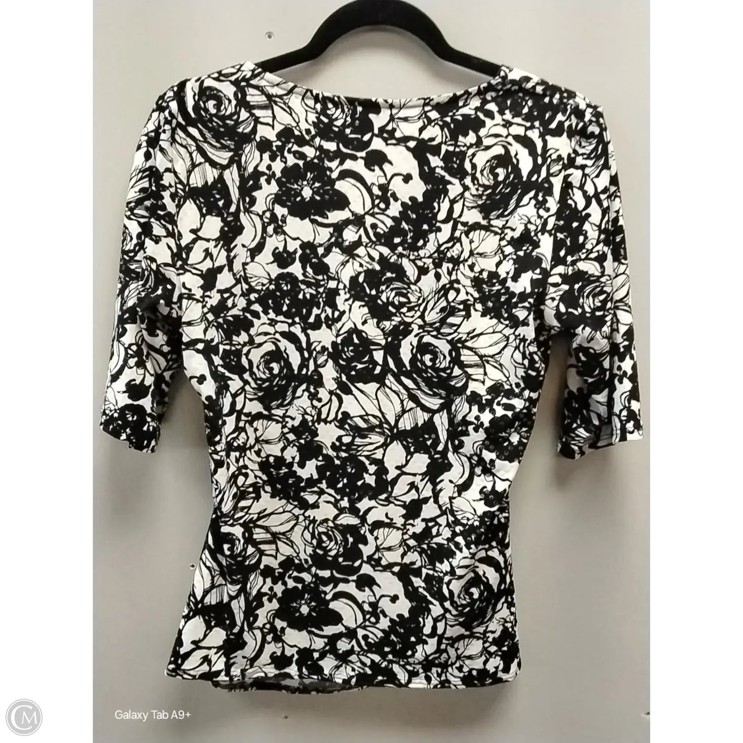 Top 3/4 Sleeve By Dressbarn In Floral Print, Size: M