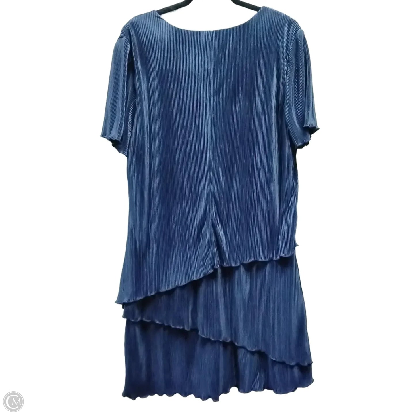 Dress Party Midi By Clothes Mentor In Blue, Size: 16