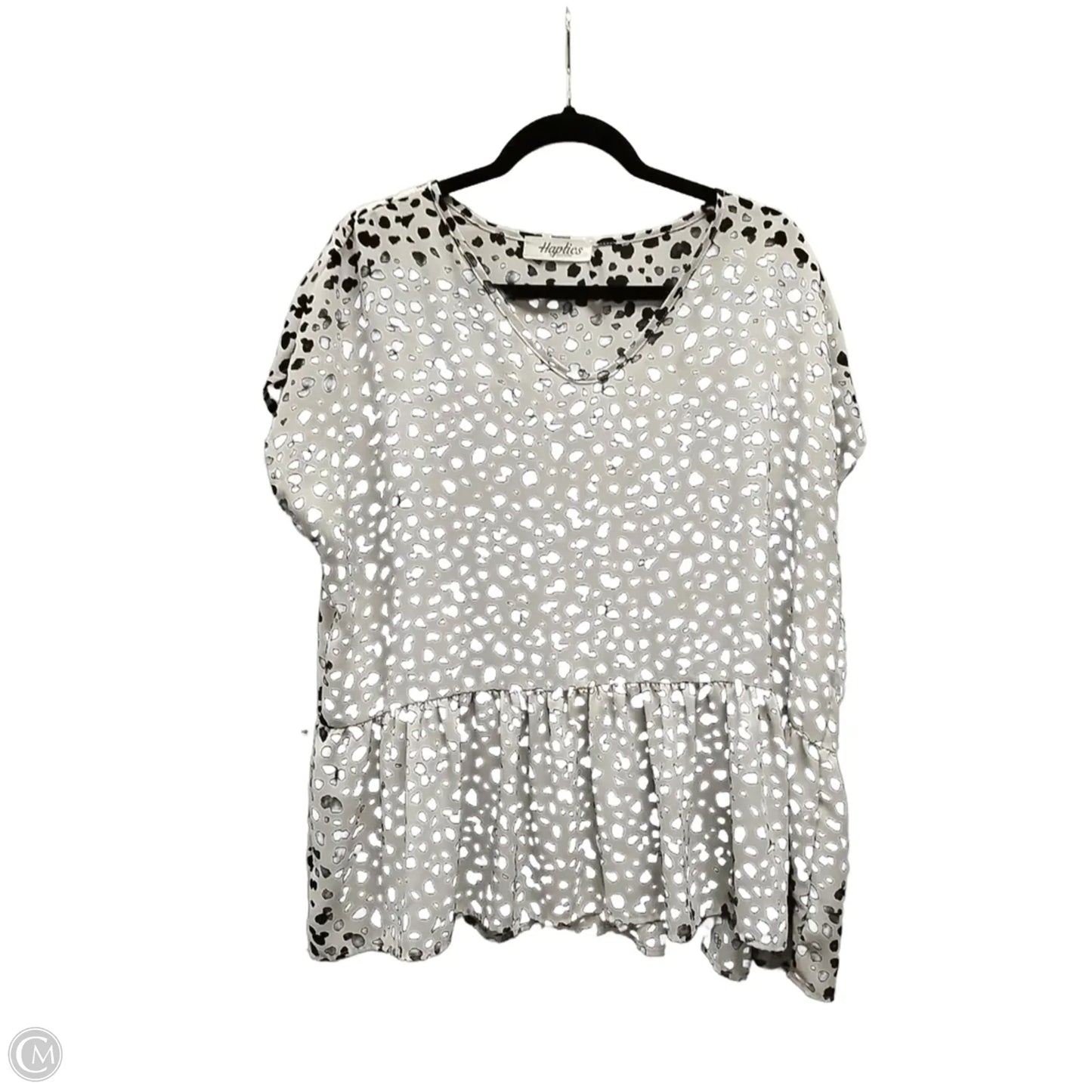 Top Short Sleeve By Haptics In Animal Print, Size: L