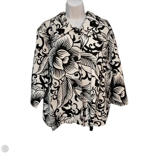 Blazer By Cj Banks In Black & White, Size: 3x