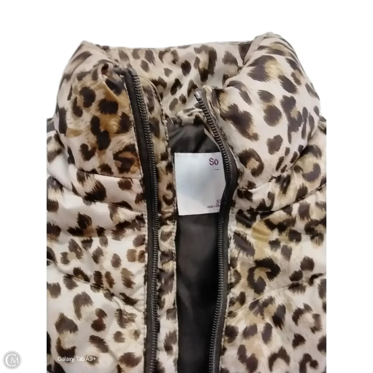 Vest Puffer & Quilted By So In Animal Print, Size: Xs