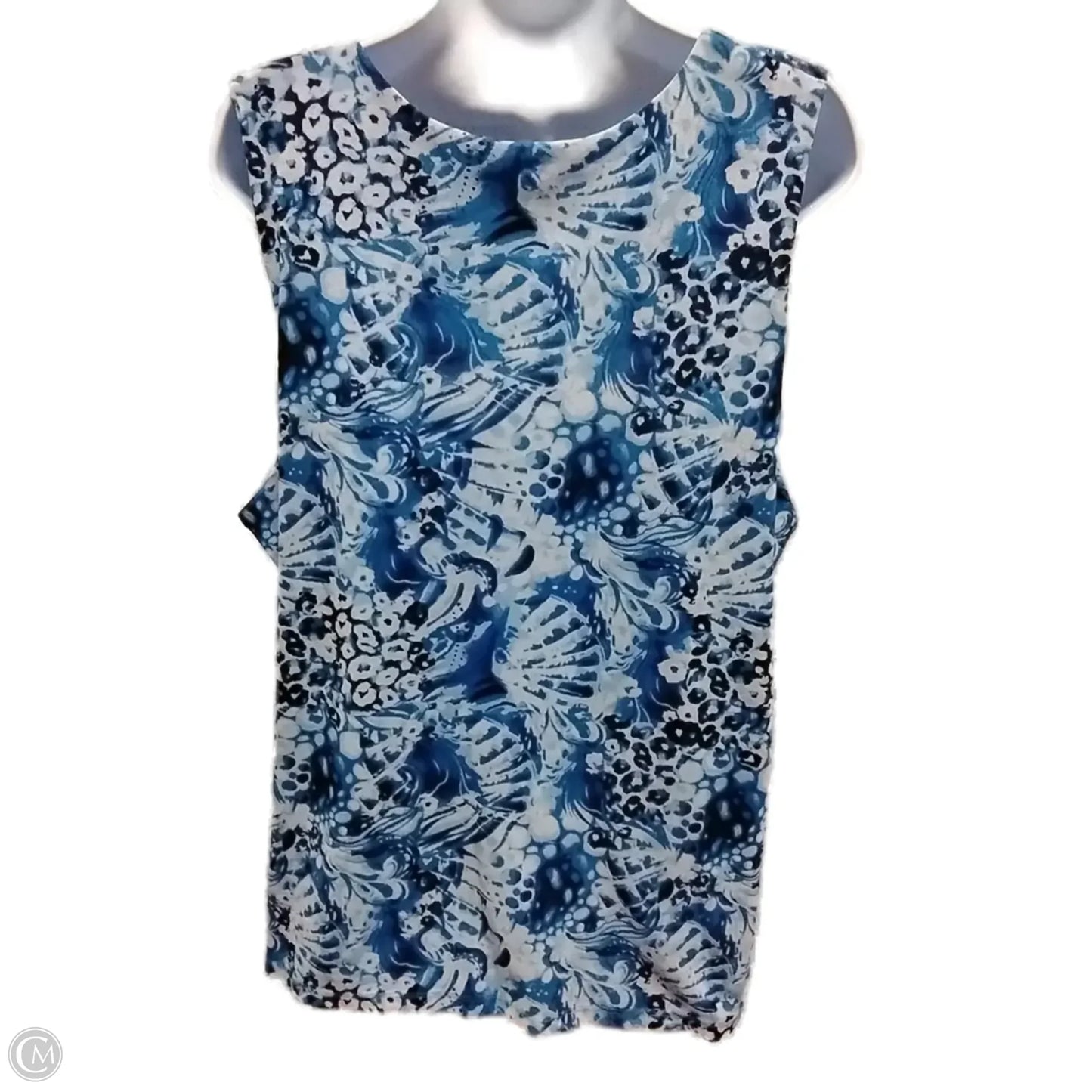 Blouse Sleeveless By Liz And Me In Blue, Size: 2x