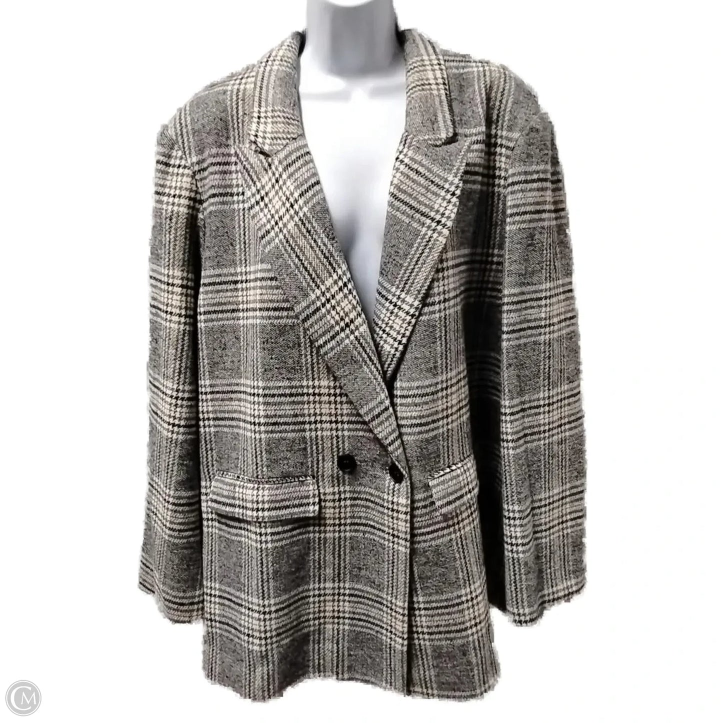 Blazer By Clothes Mentor In Plaid Pattern, Size: 3x
