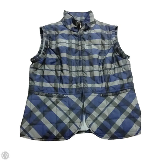 Vest Puffer & Quilted By Clothes Mentor In Plaid Pattern, Size: L