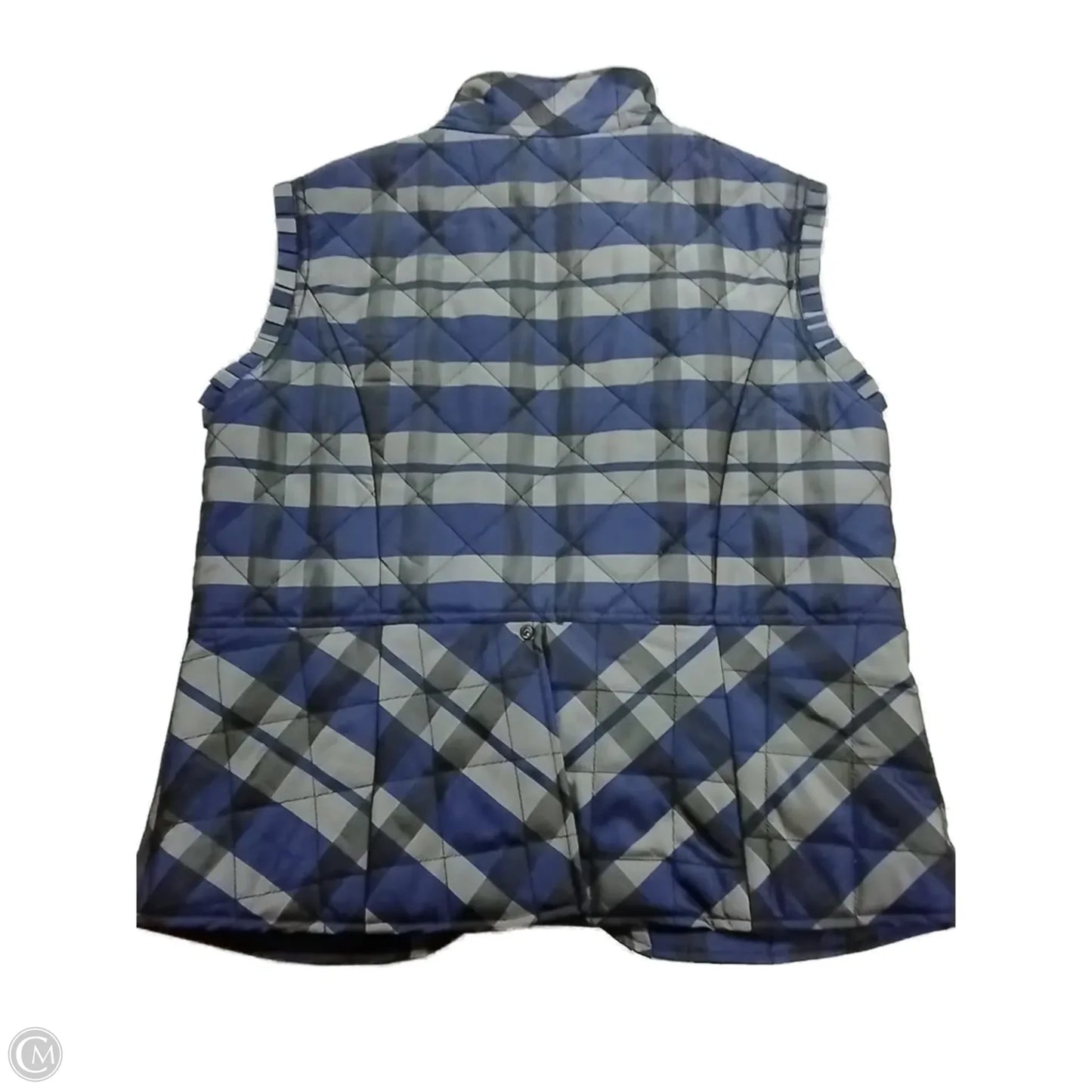 Vest Puffer & Quilted By Clothes Mentor In Plaid Pattern, Size: L