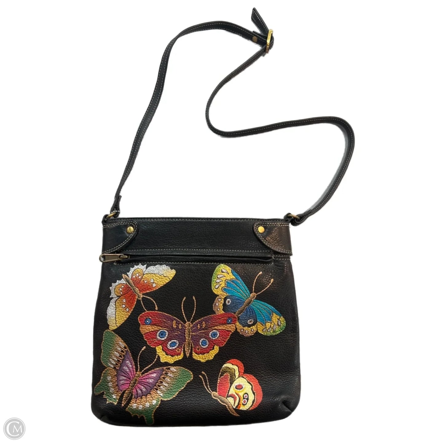 Crossbody Leather By Anuschka, Size: Small