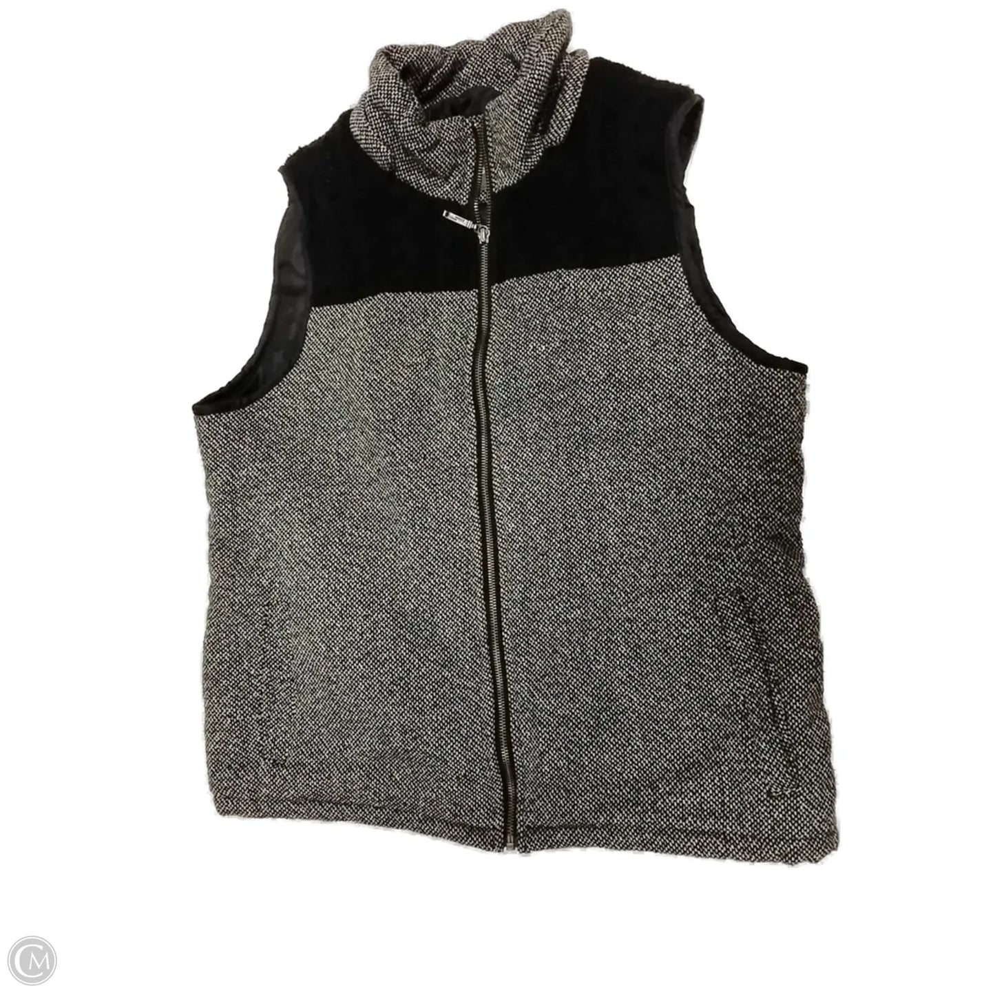 Vest Fleece By Natural Reflections In Black & Grey, Size: Xl