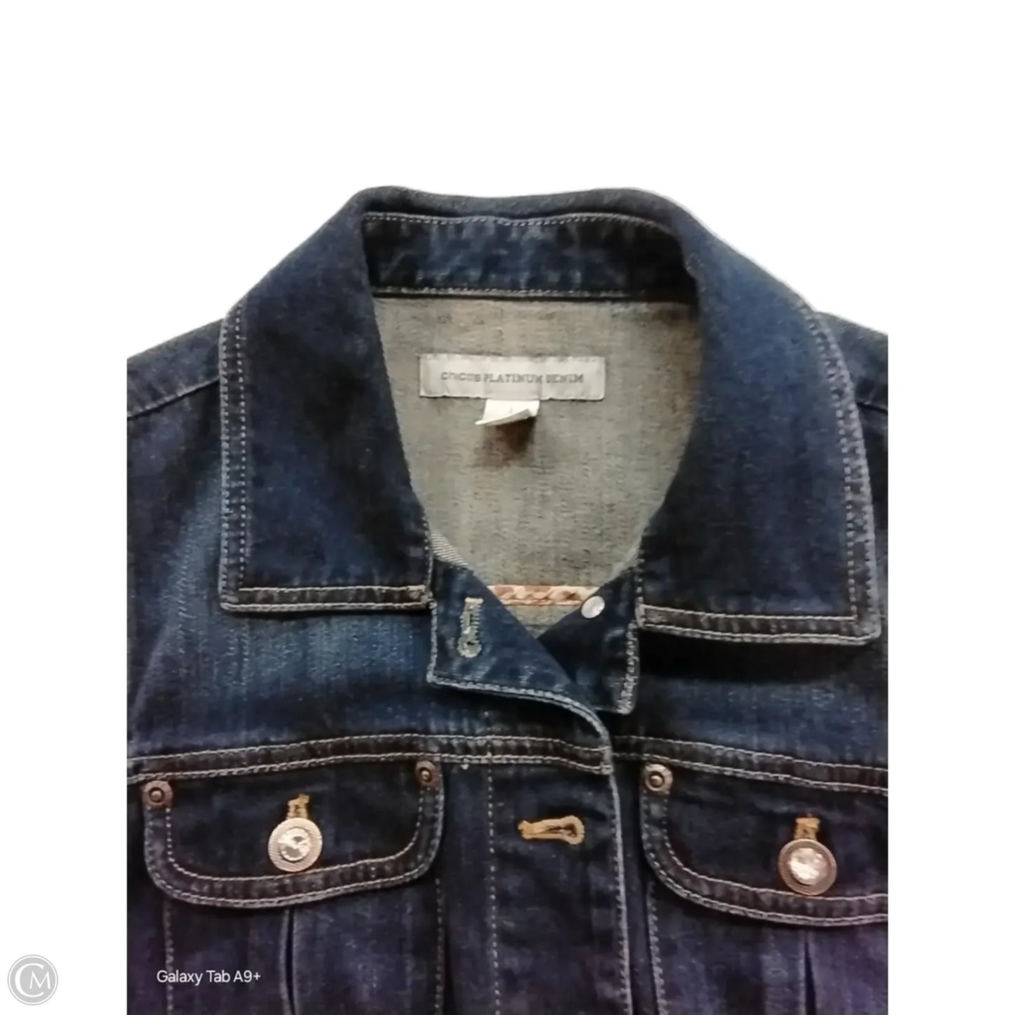 Vest Other By Chicos In Blue Denim, Size: 1