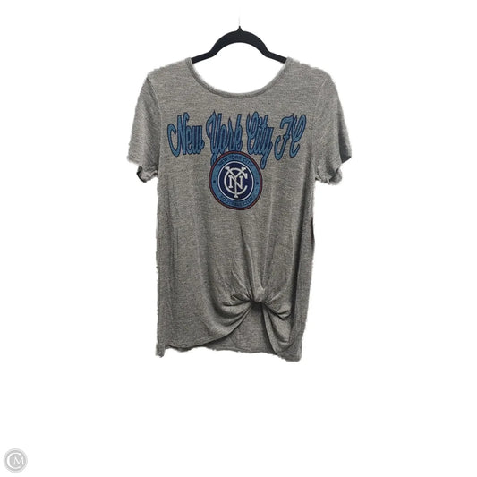 Athletic Top Short Sleeve By Concepts In Grey, Size: L