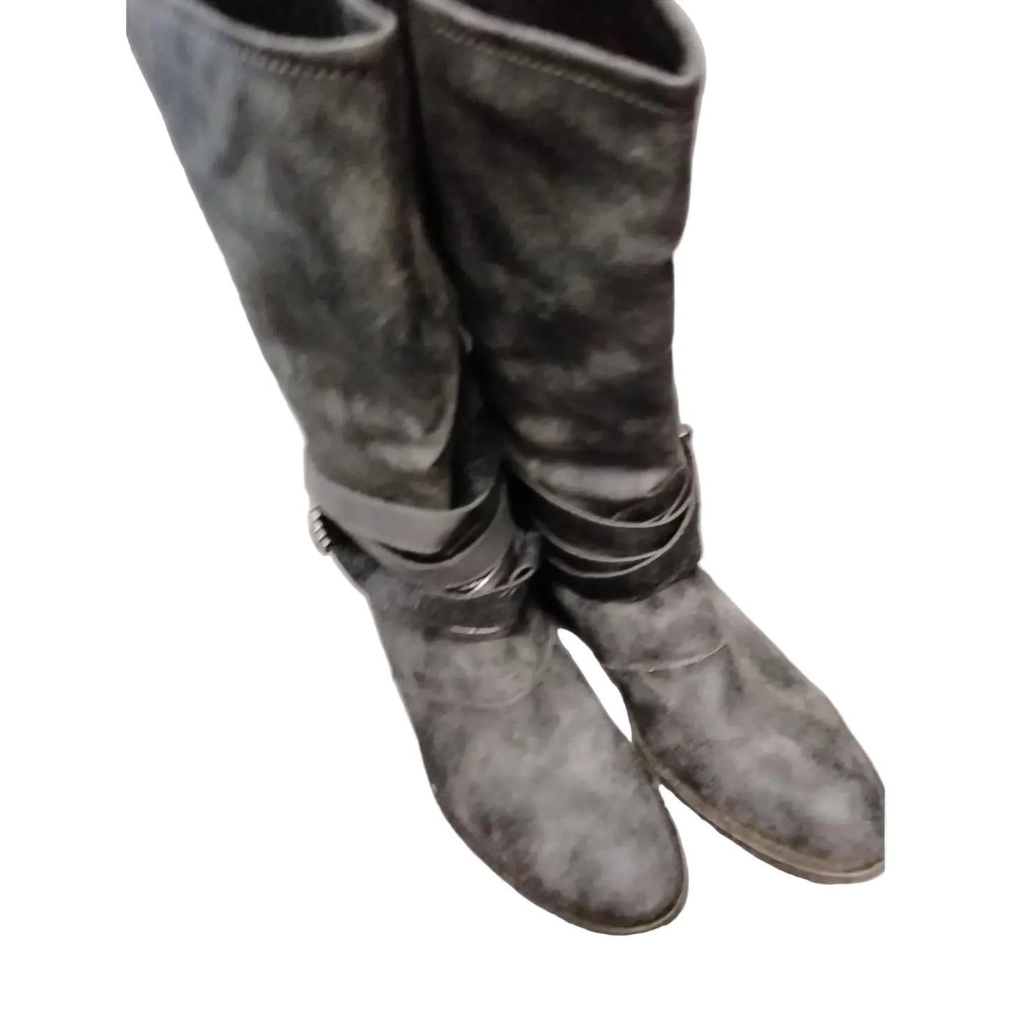 Boots Mid-calf Heels By Cato In Grey, Size: 8