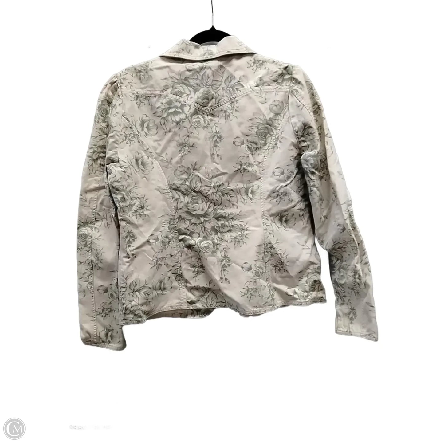 Jacket Denim By Faded Glory In Floral Print, Size: 12