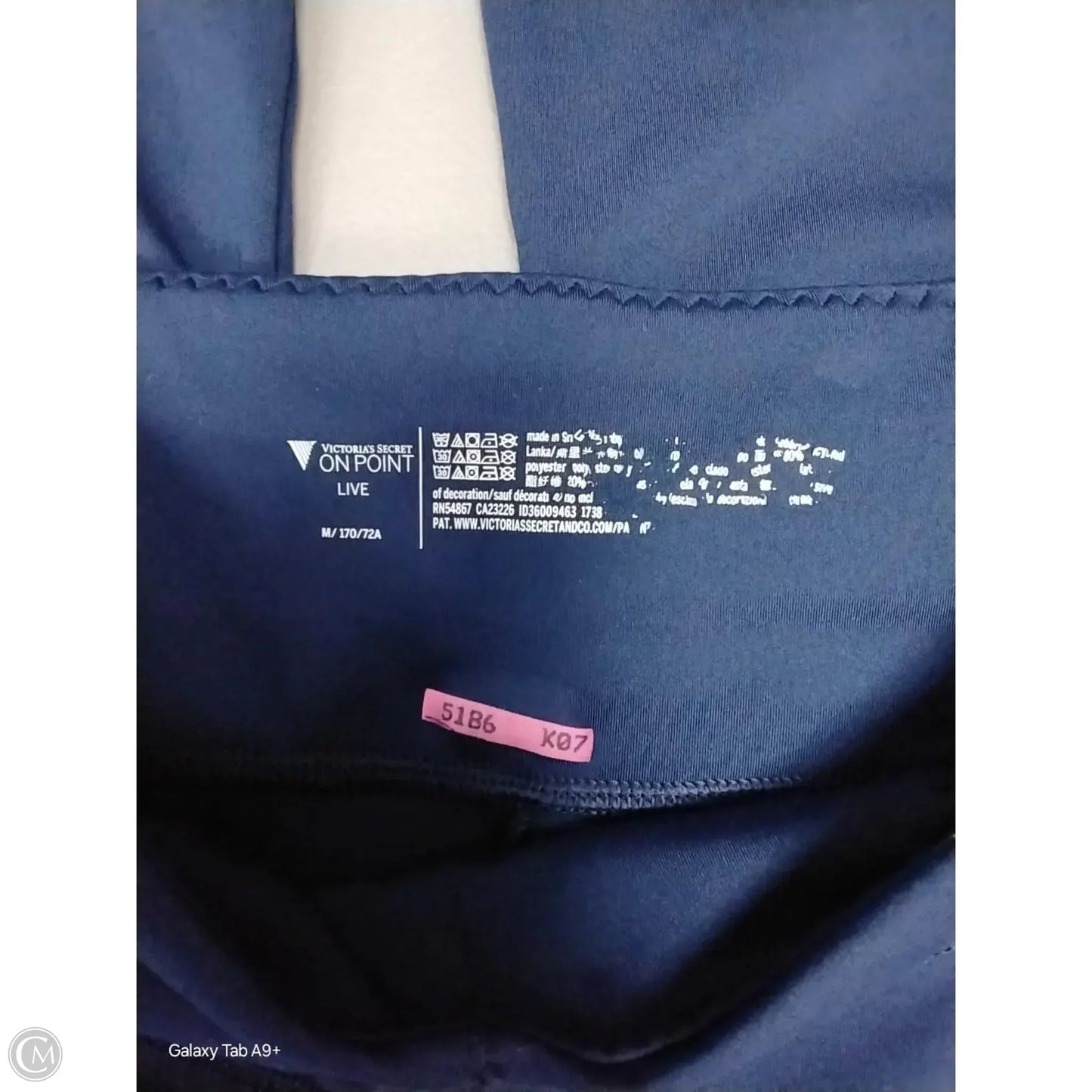 Athletic Leggings By Victorias Secret In Navy, Size: M