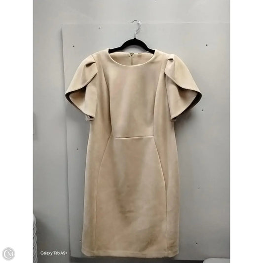 Dress Casual Midi By Calvin Klein In Tan, Size: 16