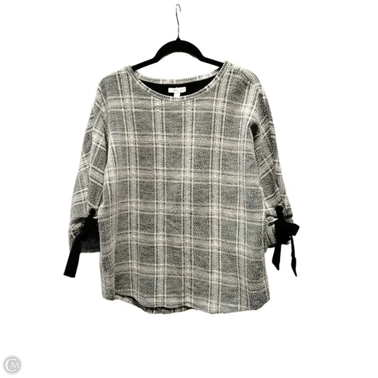Top Long Sleeve By Charter Club In Plaid Pattern, Size: Xl
