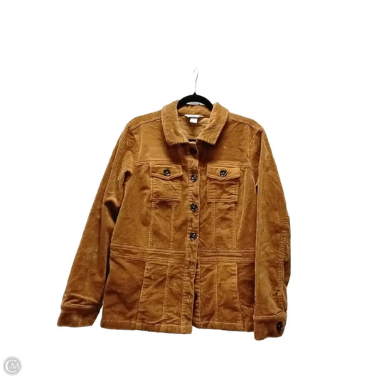 Jacket Shirt By Christopher And Banks In Copper, Size: Xl