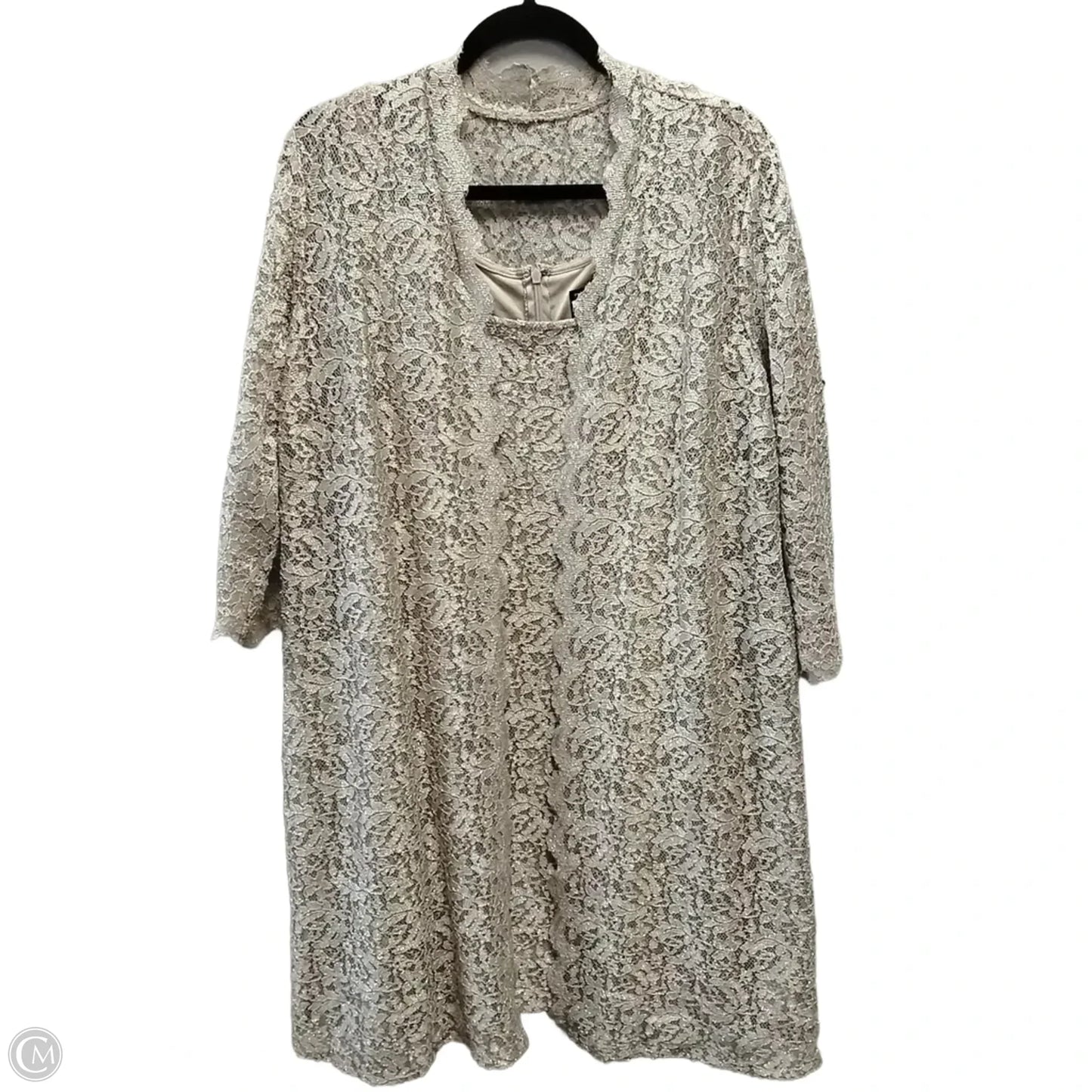 Dress Set 2pc By Alex Evenings In Gold, Size: 14