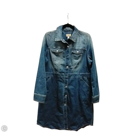 Dress Casual Midi By Logo In Blue Denim, Size: M
