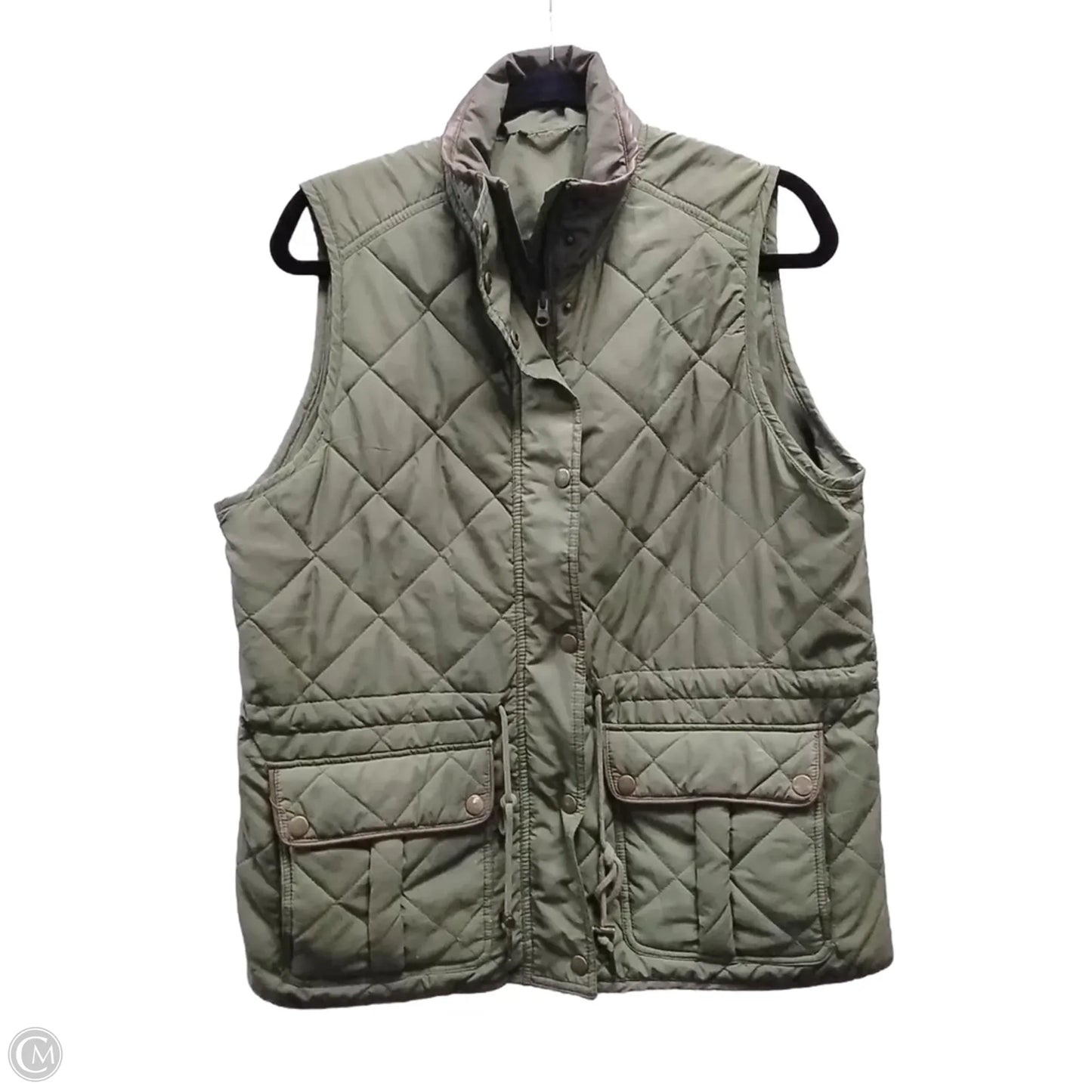 Vest Puffer & Quilted By Clothes Mentor In Green, Size: M