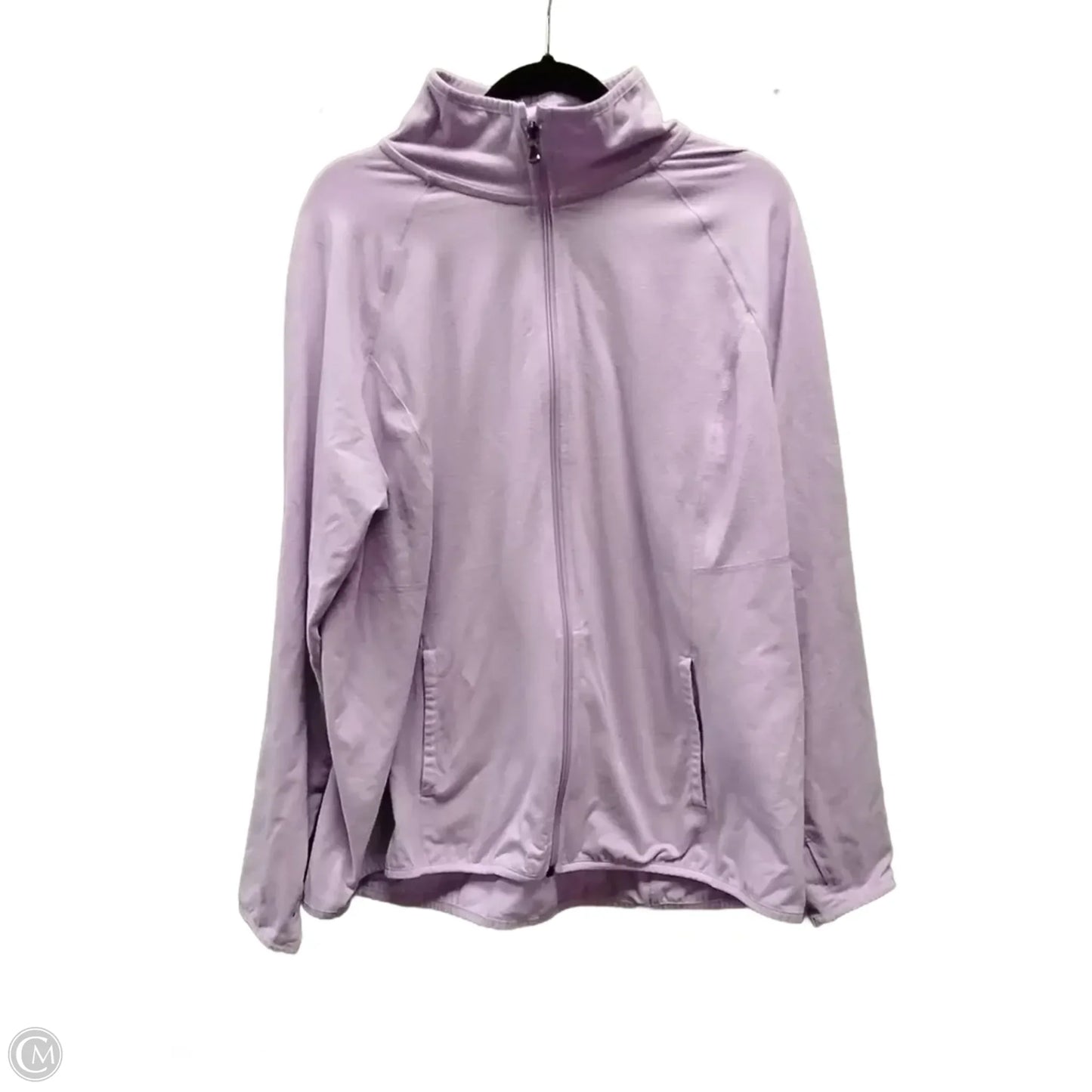 Athletic Jacket By Tek Gear In Purple, Size: 1x