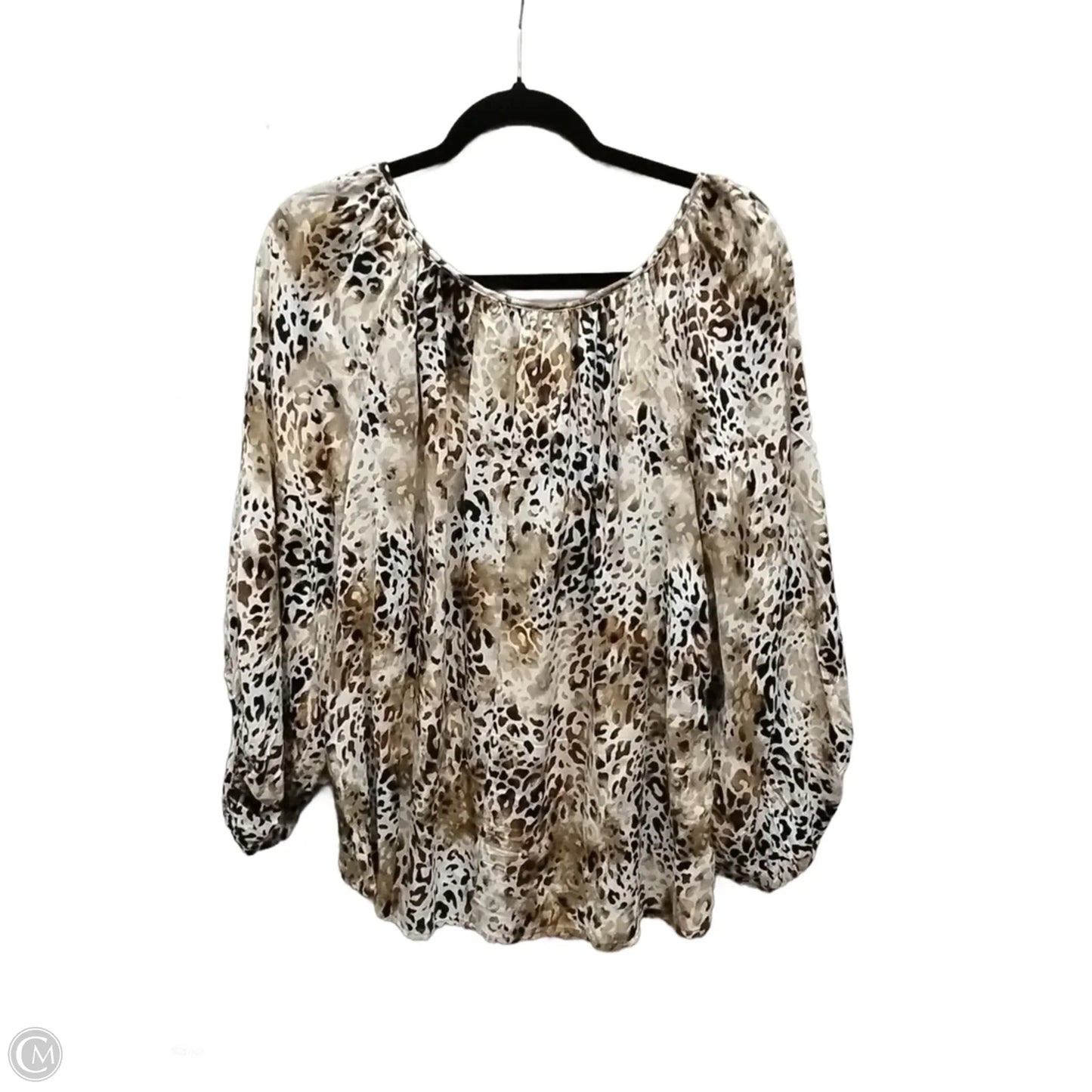 Top Long Sleeve By Cato In Animal Print, Size: Xl