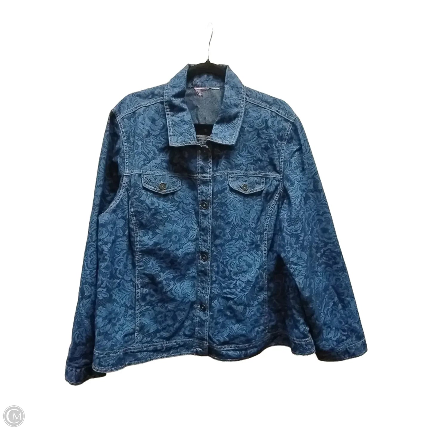 Jacket Denim By Clothes Mentor In Blue Denim, Size: 3x