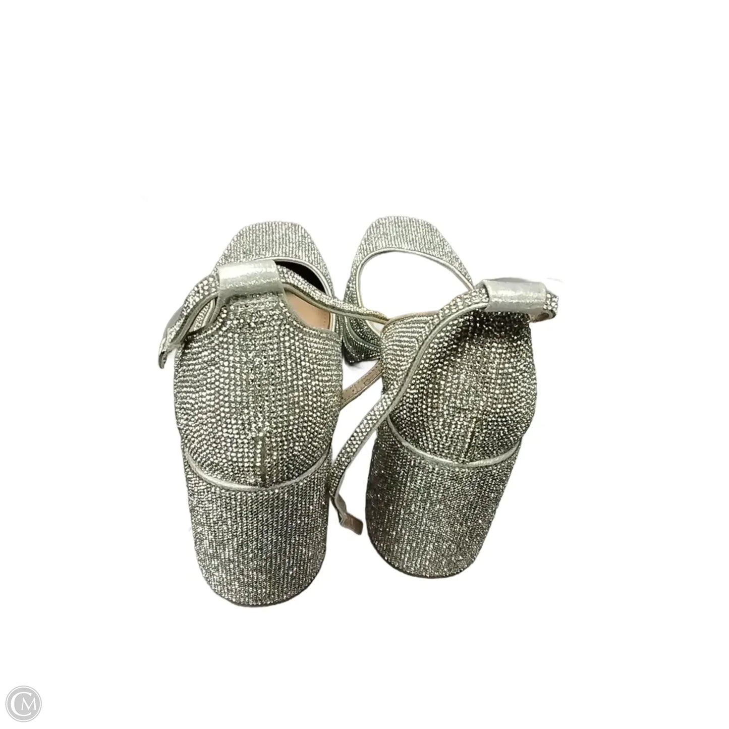 Shoes Heels Wedge By Wild Fable In Silver, Size: 11