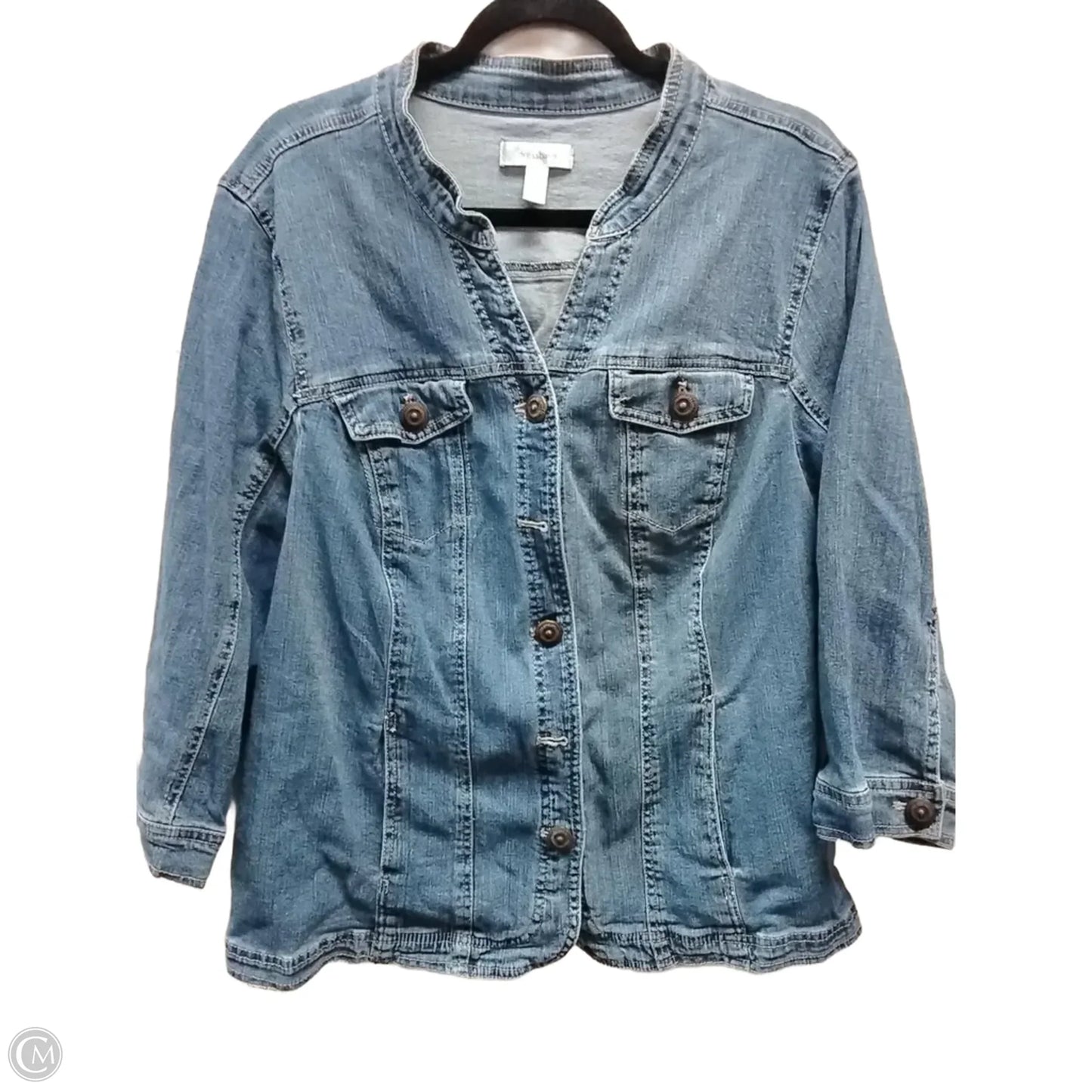 Jacket Denim By Dressbarn In Blue, Size: 3x