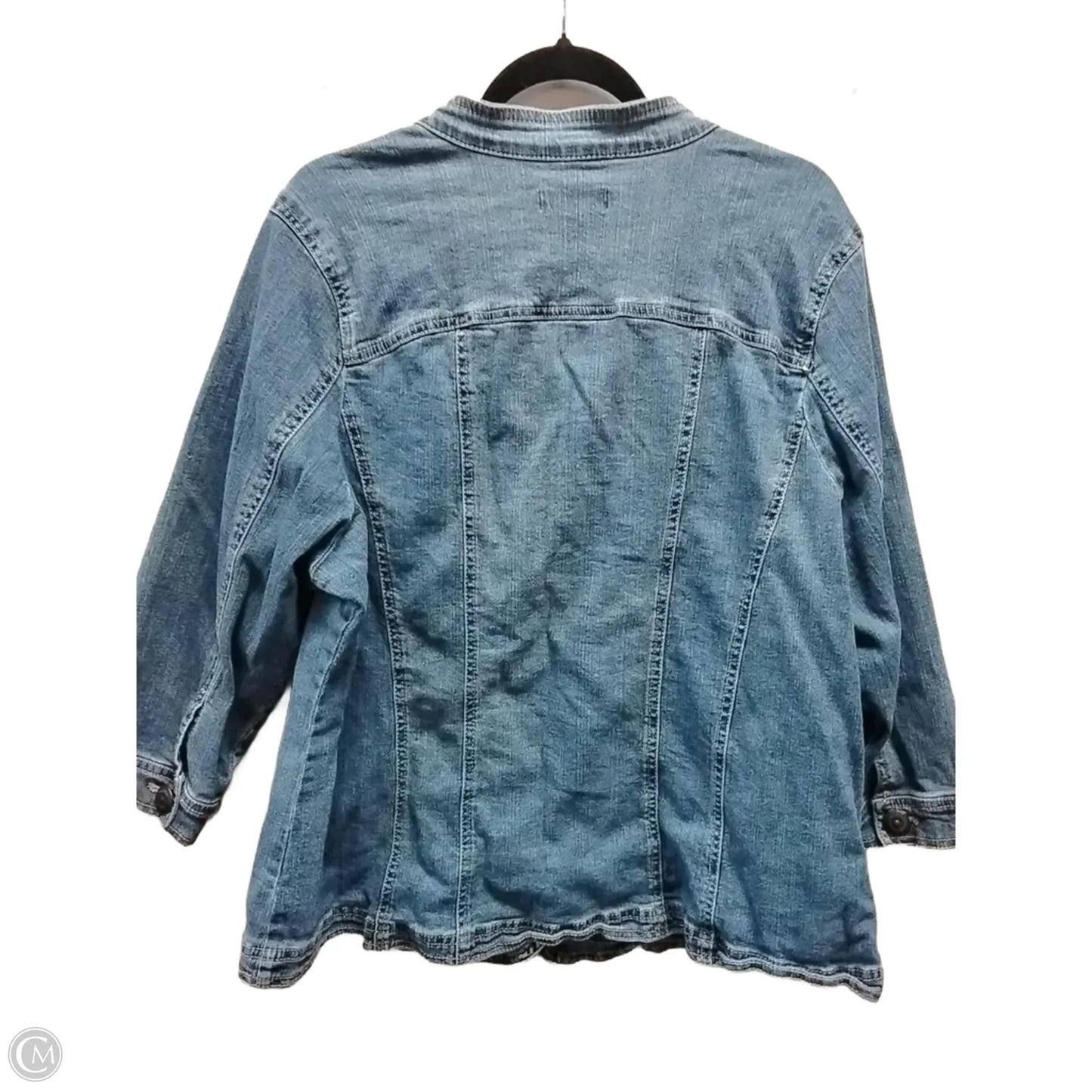 Jacket Denim By Dressbarn In Blue, Size: 3x