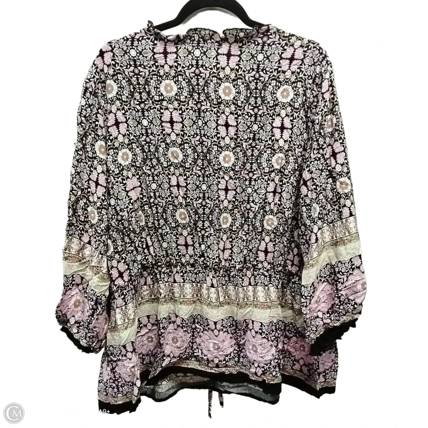 Blouse Short Sleeve By Cato In Floral Print, Size: 3x