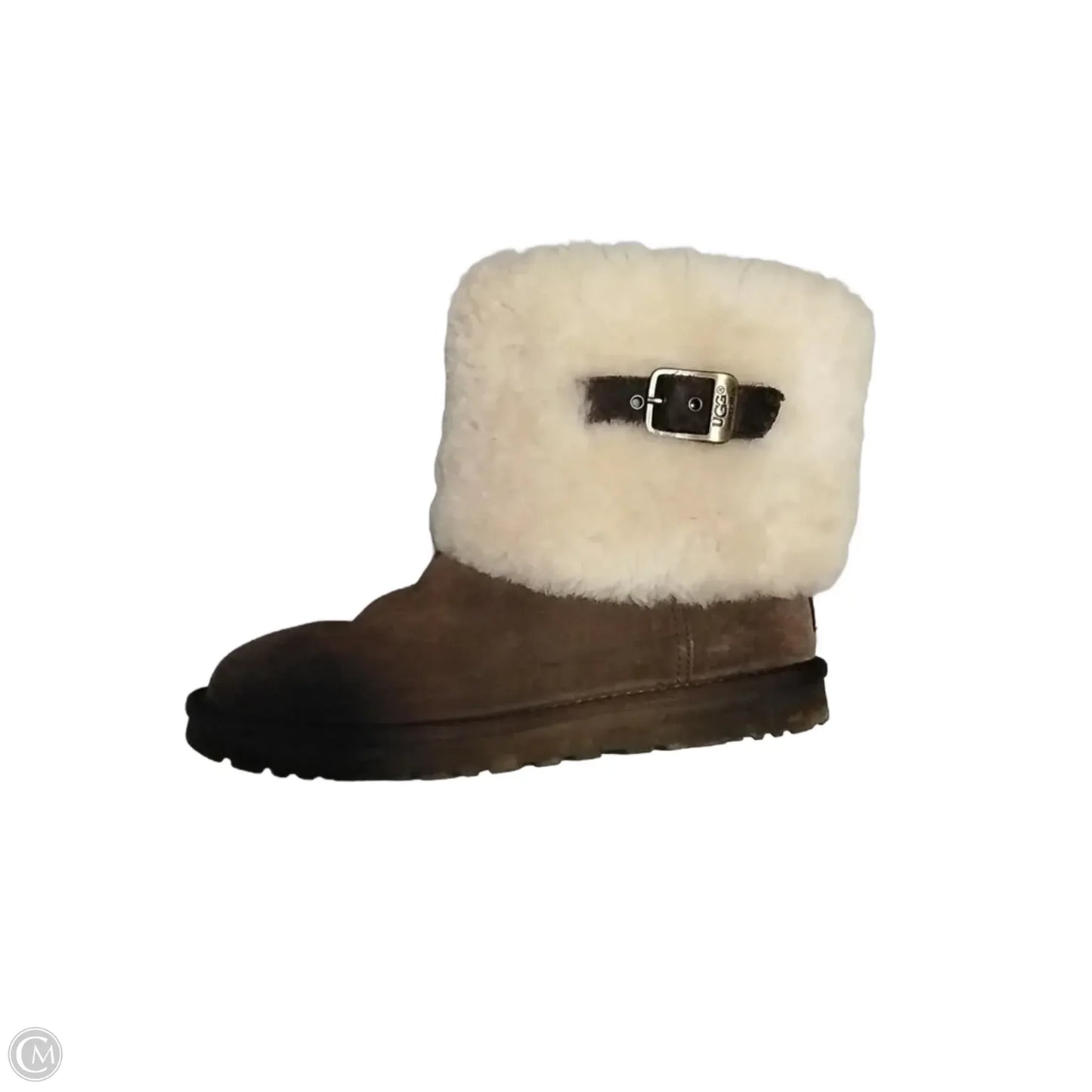 Boots Designer By Ugg In Brown, Size: 6