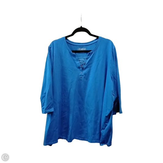 Top Long Sleeve By Catherines In Blue, Size: 3x
