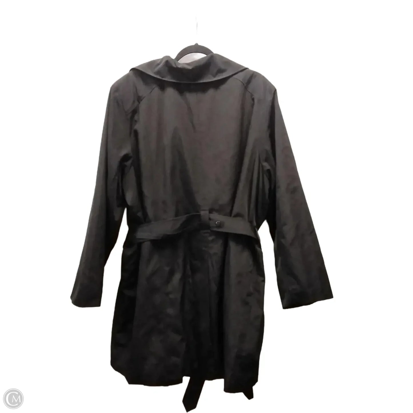 Coat Trench Coat By London Fog In Black, Size: 3x