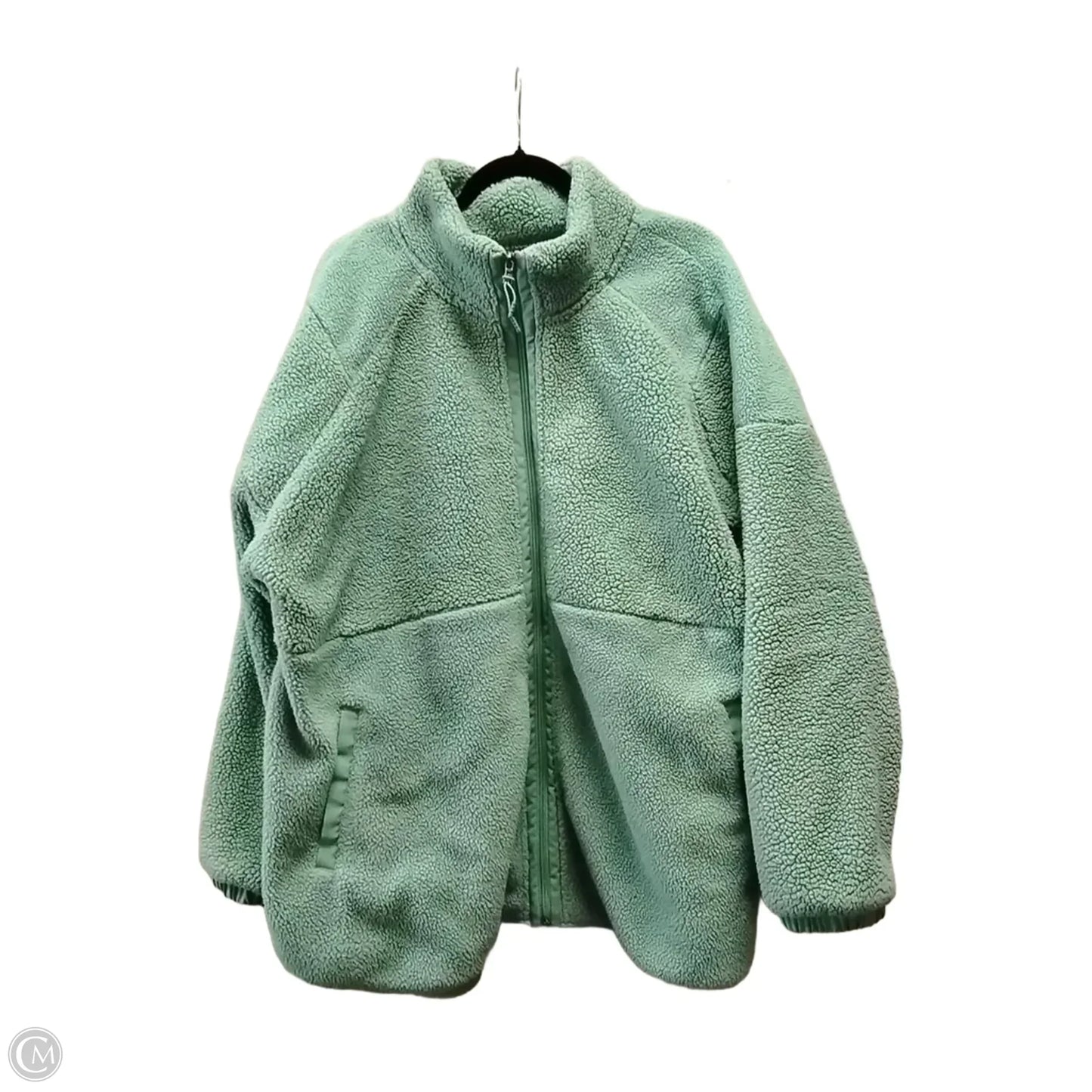 Jacket Faux Fur & Sherpa By Tek Gear In Teal, Size: 2x