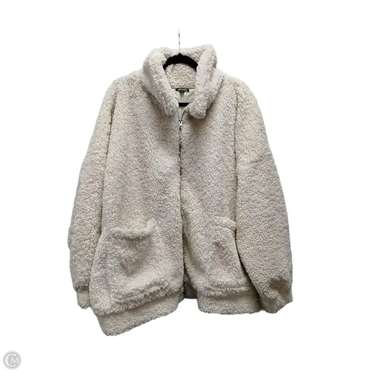 Jacket Faux Fur & Sherpa By Wild Fable In White, Size: Xl