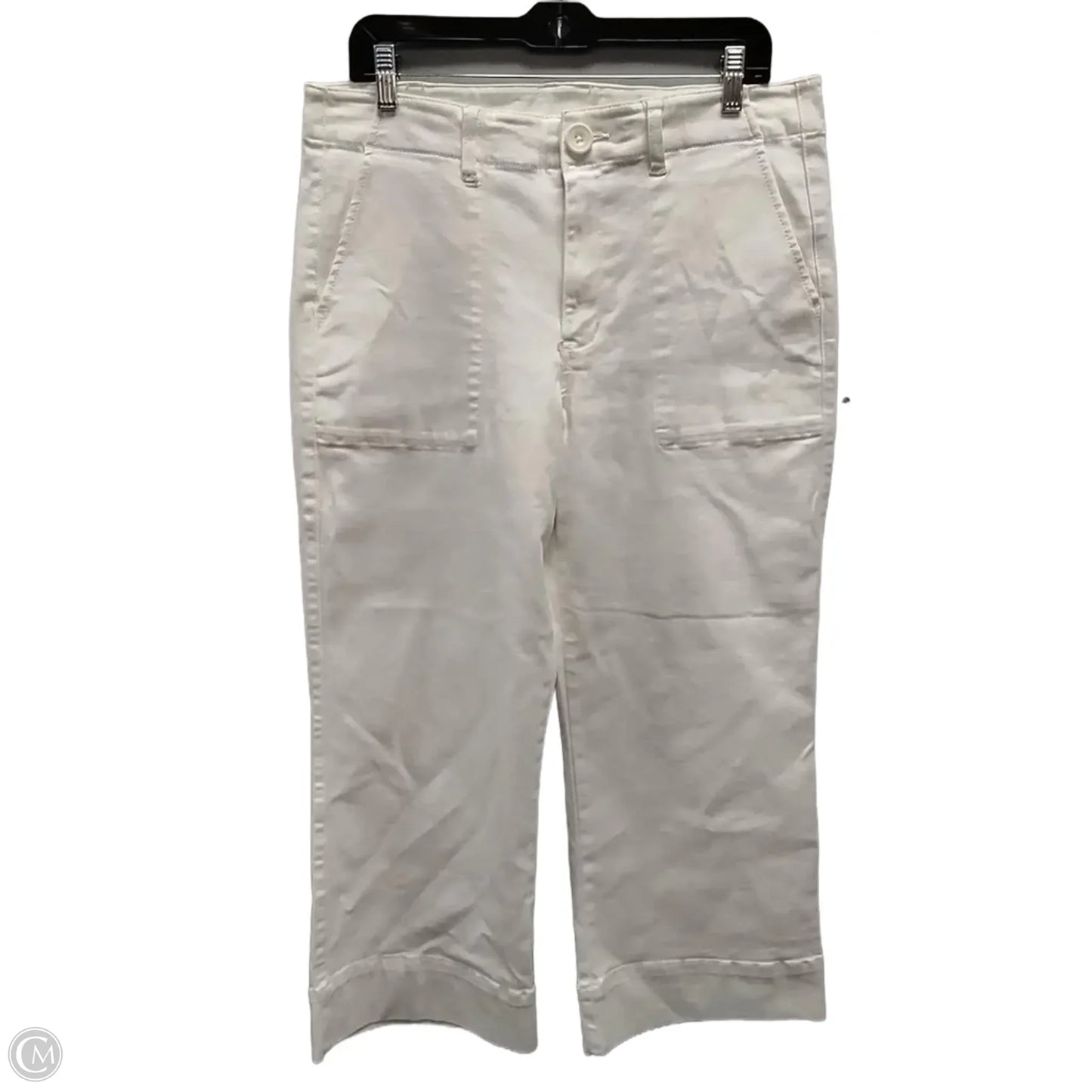 Jeans Wide Leg By Cabi In White, Size: 10