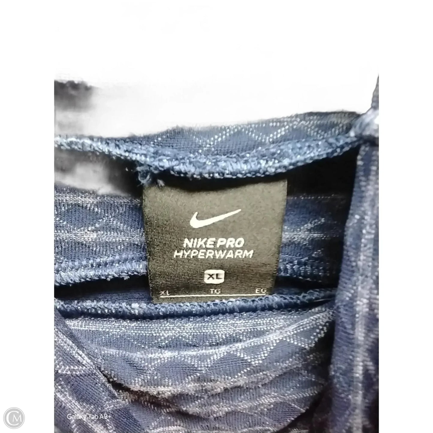 Athletic Sweatshirt Collar By Nike In Blue, Size: Xl